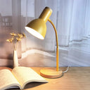 Nordic Style Gooseneck Metal Reading Lamp: Elegant Bell Shade Night Table Light Yellow
