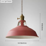 Nordic Style Hanging Lamp With Metal Shade And Colorful Macaron Finish For Kitchen Barn