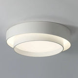 Nordic Style Led Ceiling Flush Mount Light With Acrylic Drum Shade - Ideal For Bedroom White / 16
