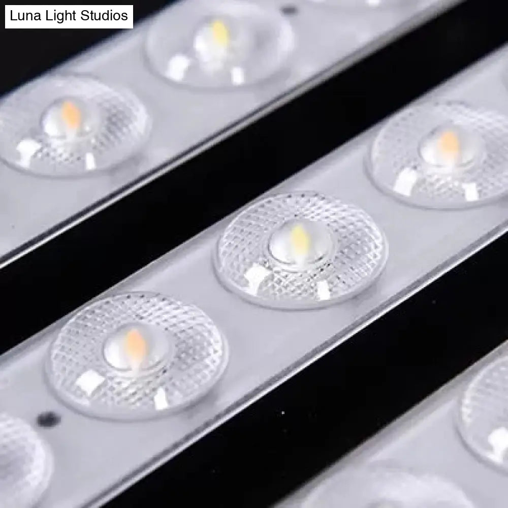 Nordic Style Led Ceiling Lamp - Slim Square Flush Mount For Offices & Hallways