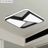 Nordic Style Led Ceiling Light In Black/White – Warm/White Lighting