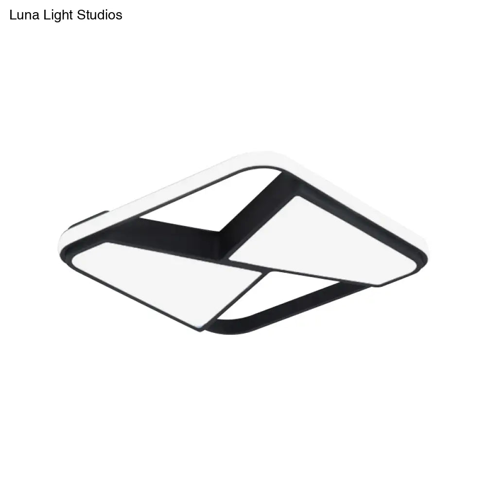 Nordic Style Led Ceiling Light In Black/White – Warm/White Lighting