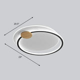 Nordic Style Led Ceiling Mount Light Fixture - Big O Flush Lighting For Bedrooms With Acrylic