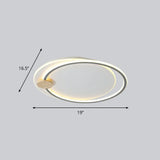 Nordic Style Led Ceiling Mount Light Fixture - Big O Flush Lighting For Bedrooms With Acrylic