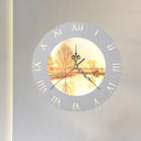 Nordic Style Led Clock Wall Light In Orange/Yellow - Perfect For Living Room Decor Orange