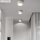 Nordic Style Led Metal Cylinder Flush Mount Ceiling Light