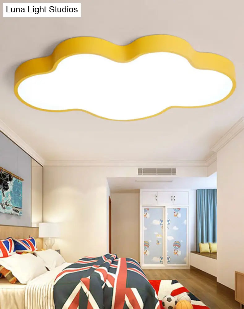 Nordic-Style Led Metal Flush-Mount Ceiling Lamp For Kids Bedroom