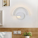 Nordic Style Led Metal Wall Sconce Lamp For Bedroom And Living Room White / Natural