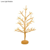 Nordic Style Led Table Lamp: Plastic Tree Nightstand Light For Bedroom