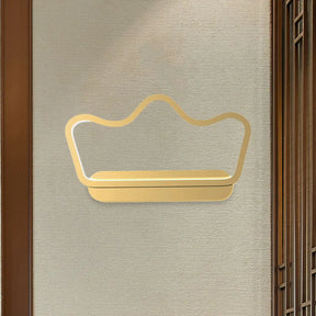 Nordic Style Led Wall Lamp In Black/Gold For Kids Bedside With Iron Bear/Crown Frame Gold / Crown