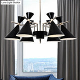 Nordic Style Metal Horn Chandelier With 6 Lights - Perfect For Girls Bedroom