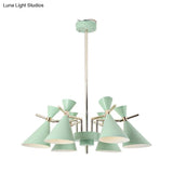 Nordic Style Metal Horn Chandelier With 6 Lights - Perfect For Girls Bedroom