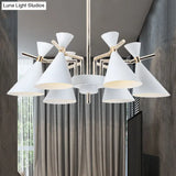 Nordic Style Metal Horn Chandelier With 6 Lights - Perfect For Girls Bedroom