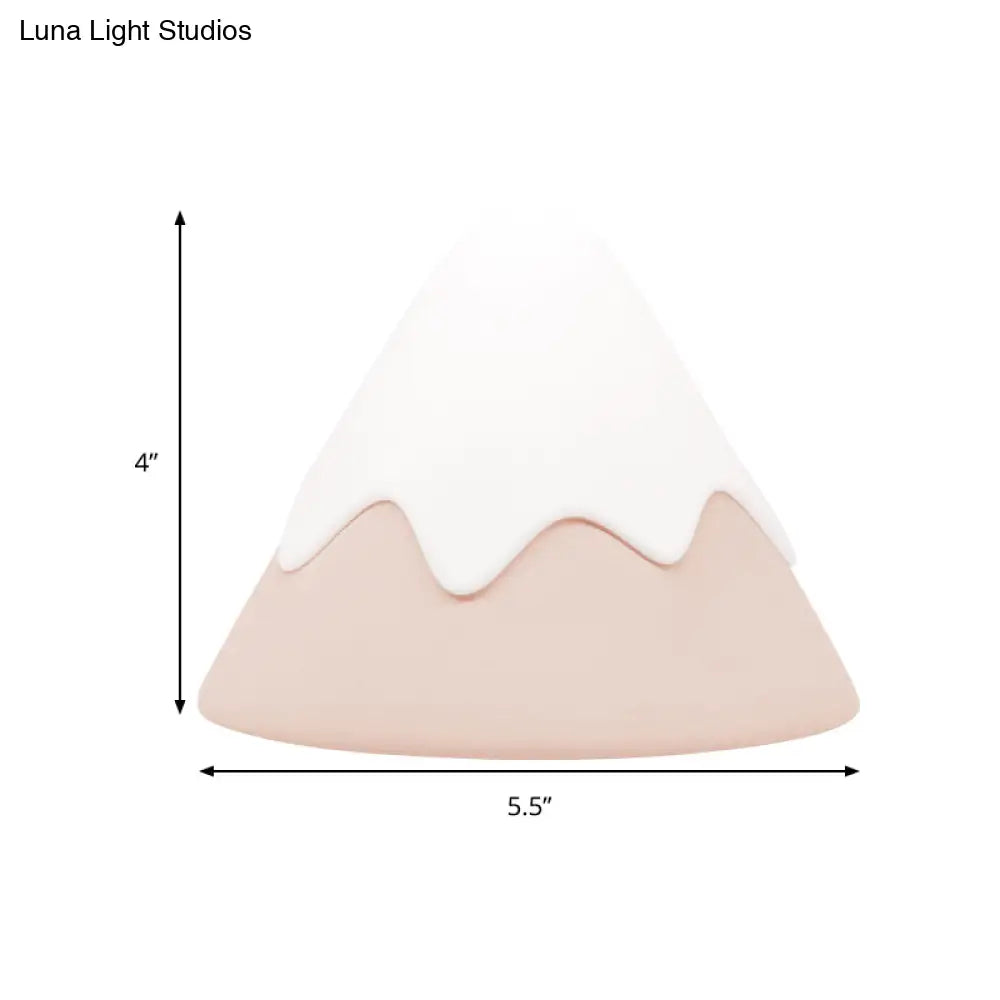 Nordic Style Metal Led Night Light - Bedside Hallway Table Lamp In Macaron Colored Conical Design