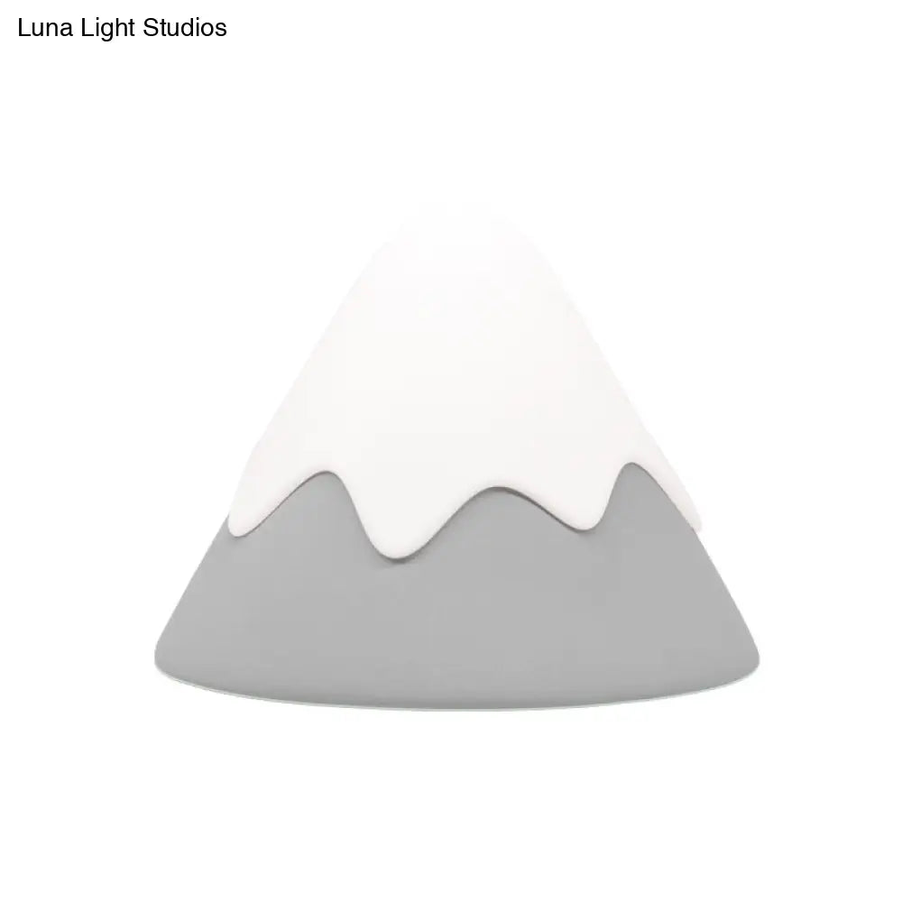 Nordic Style Metal Led Night Light - Bedside Hallway Table Lamp In Macaron Colored Conical Design