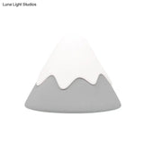 Nordic Style Metal Led Night Light - Bedside Hallway Table Lamp In Macaron Colored Conical Design