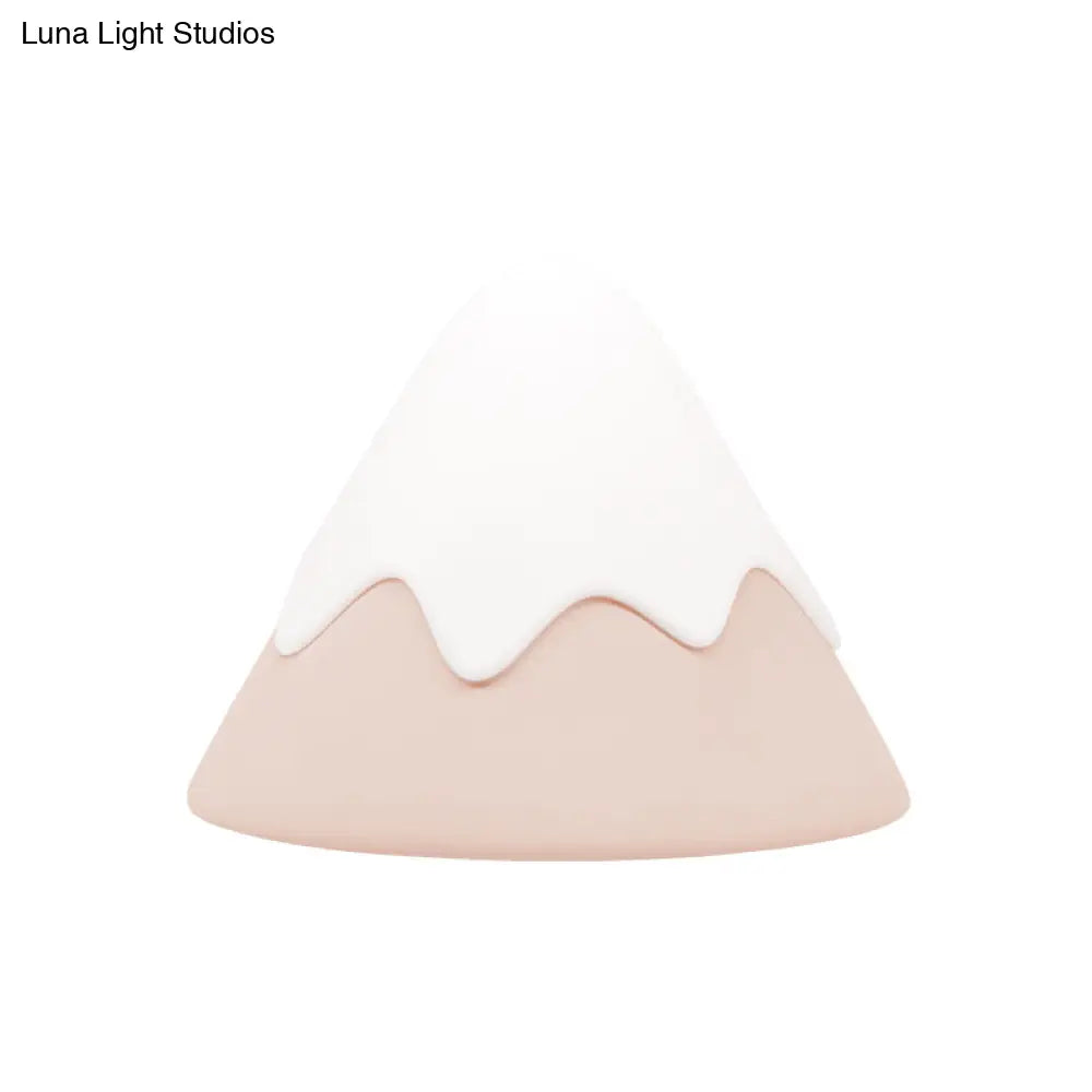Nordic Style Metal Led Night Light - Bedside Hallway Table Lamp In Macaron Colored Conical Design