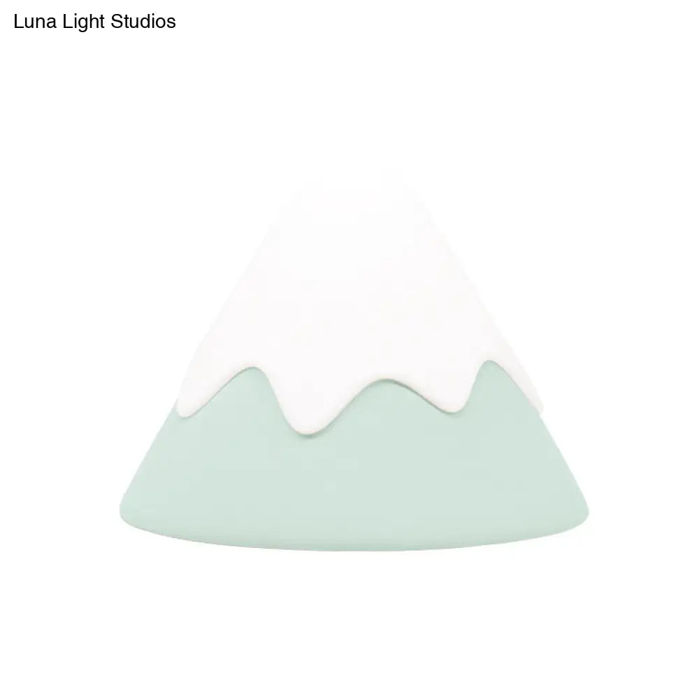 Nordic Style Metal Led Night Light - Bedside Hallway Table Lamp In Macaron Colored Conical Design