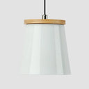 Nordic Style Metal Pendant Light For Balcony And Hallway With Tapered Shade White
