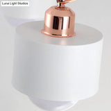 Nordic Style Metal Semi Flush Ceiling Light (3/6/8 Lights) - Black/White