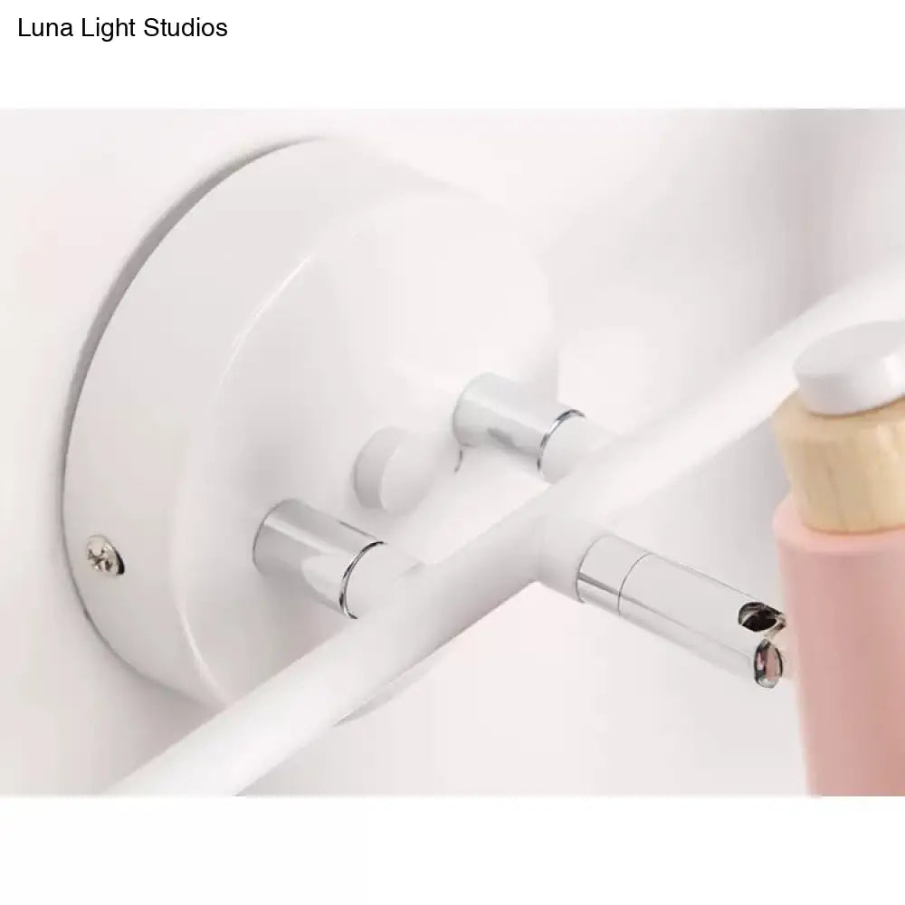 Nordic Style Metal Sweet Cone Wall Sconce - 3 Lights For Bathroom