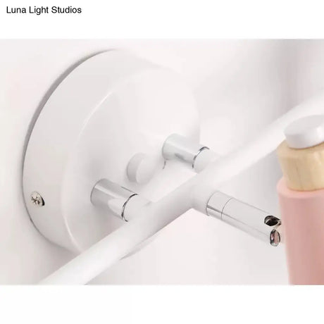 Nordic Style Metal Sweet Cone Wall Sconce - 3 Lights For Bathroom