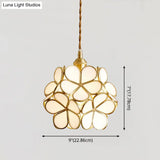 Nordic Style Metallic Pendant Ceiling Light - 1 Flower Hanging Down Lighting For Restaurants