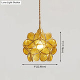 Nordic Style Metallic Pendant Ceiling Light - 1 Flower Hanging Down Lighting For Restaurants