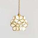Nordic Style Metallic Pendant Ceiling Light - 1 Flower Hanging Down Lighting For Restaurants White