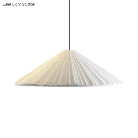 Nordic Style Ribbed Cone Pendant Light - White/Pink/Blue 1 Multiple Sizes Living Room Hanging Lamp