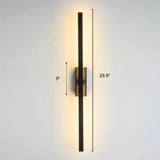 Nordic Style Rotatable Led Wall Lamp For Living Room - Modern Aluminum Light Fixture Black / 23.5 A