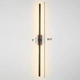 Nordic Style Rotatable Led Wall Lamp For Living Room - Modern Aluminum Light Fixture Black / 35.5 A