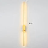 Nordic Style Rotatable Led Wall Lamp For Living Room - Modern Aluminum Light Fixture Gold / 35.5 B