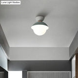 Nordic-Style Round Flush Mount Metal Ceiling Light
