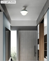 Nordic-Style Round Flush Mount Metal Ceiling Light