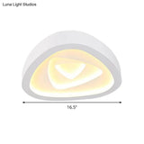 Nordic Style Triangle Ceiling Light - Acrylic White Led With Remote Control Dimming (16.5’ Or