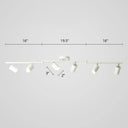 Nordic Style Tubular Metal Flush Mount 6 - Light Ceiling Spotlight For Living Room White