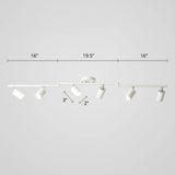 Nordic Style Tubular Metal Flush Mount 6 - Light Ceiling Spotlight For Living Room White