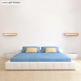 Nordic-Style Wood Wall Sconce With Led Bedside Lighting