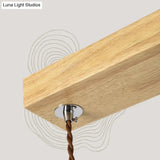 Nordic Style Wooden 3-Light Star Pendant For Restaurants - Multi Hanging Light Fixture