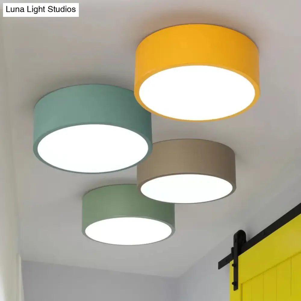 Nordic Stylish Acrylic Round Small Ceiling Lamp For Kindergarten Bathroom