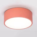 Nordic Stylish Acrylic Round Small Ceiling Lamp For Kindergarten Bathroom Pink