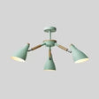 Nordic Stylish Rotatable Metal Chandelier With 3 Lights - Perfect For Dining Table Green