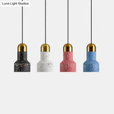 Nordic Terrazzo Pendant Lamp With Down Lighting And Flashlight Design