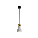 Nordic Terrazzo Pendant Lamp With Down Lighting And Flashlight Design White