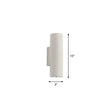 Nordic Terrazzo Shade Up/Down Wall Sconce With 2-Bulb Cylindrical Lamp For Stairs White