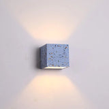 Nordic Terrazzo Wall Sconce - Up Down Hotel Light (Red/White/Blue) Blue
