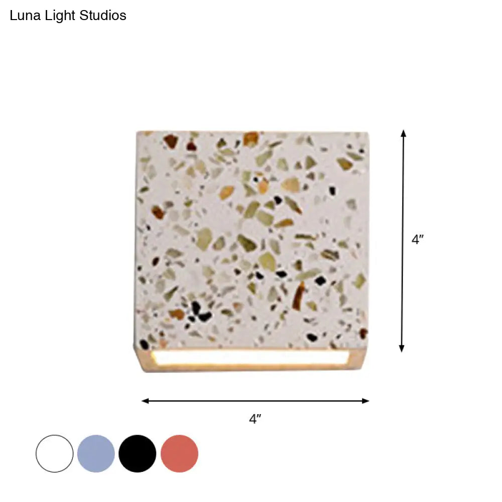 Nordic Terrazzo Wall Sconce - Up Down Hotel Light (Red/White/Blue)