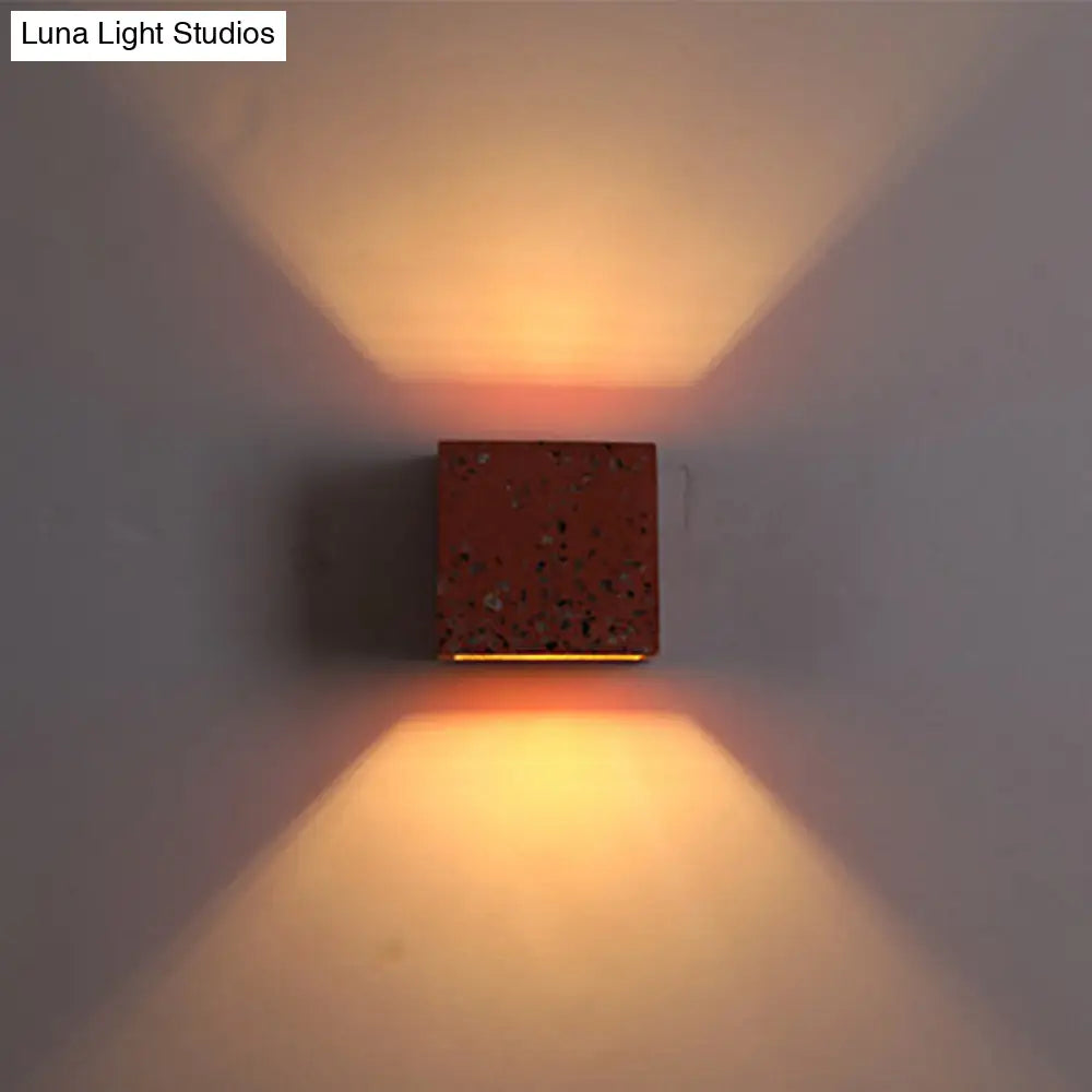 Nordic Terrazzo Wall Sconce - Up Down Hotel Light (Red/White/Blue)