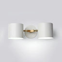 Nordic Wall Mounted 2-Head Reading Light With Metal Shade - Perfect For Bedroom White / Cylinder
